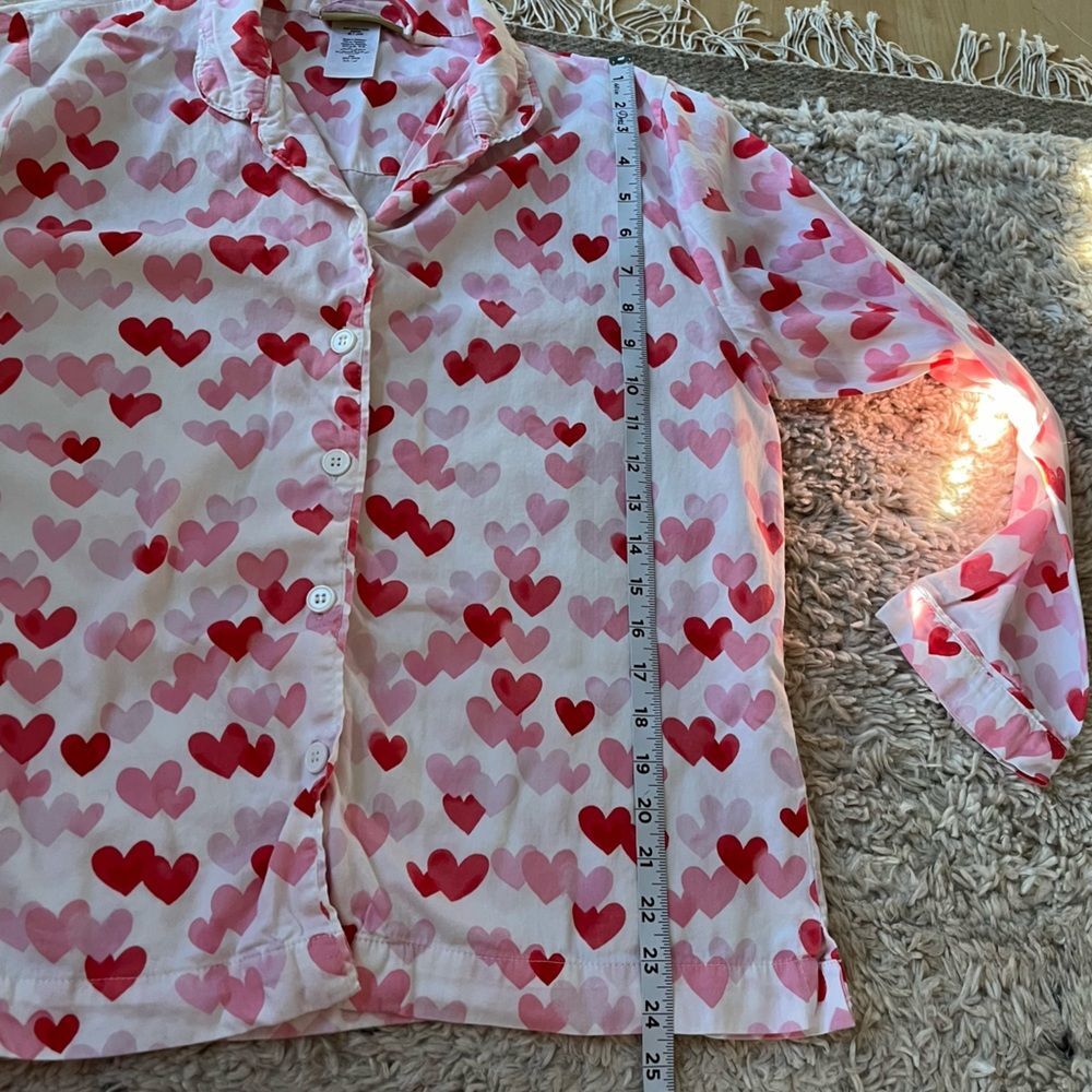 Pottery Barn Teens Heart Sateen Pajama Set L - Picture 8 of 11